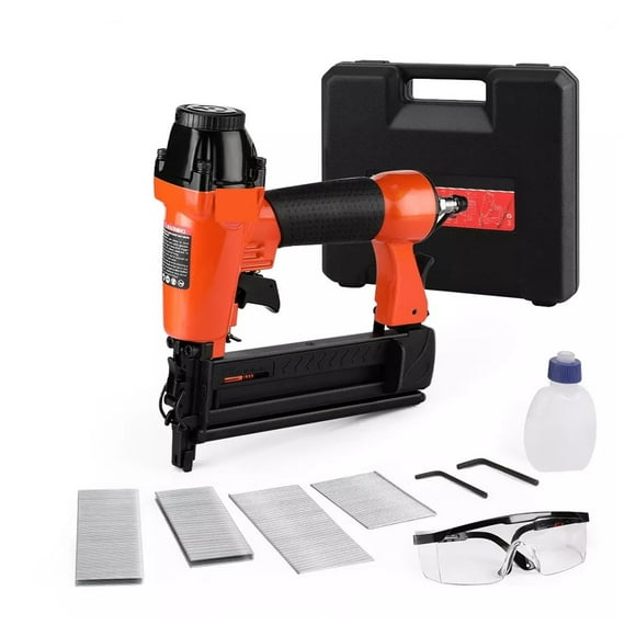 Air Nail Gun Furniture Brad Nailer Pneumatic Gun Wood Frame Stapler Pneumatic Tool Power Tools With 400pc Staples ,Easy to Use