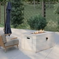 thumbnail image 2 of HomeRoots 535175 24 x 28 x 43 in. Grey Aluminum Natural Gas Rectangular Fire Pit Table with Cover, 2 of 6