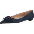 thumbnail image 1 of Sam Edelman Sonja Baltic Navy Suede Slip On Pointed Toe Buckle Ballet Flats (10, Baltic Navy Suede), 1 of 5