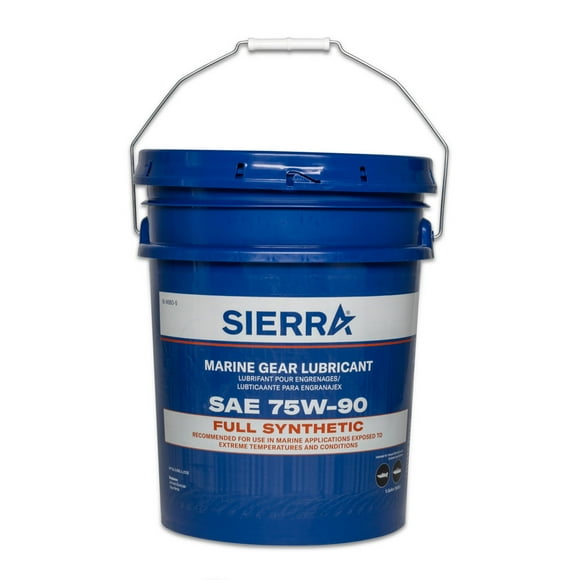 Sierra Marine Marine; Huile pour Engrenages 18-9680-5 Série Simple; Seau de 5 Gallons; 75W-90; Synthétique; API GL-5/MIL-L-210E