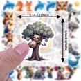 thumbnail image 6 of LUUFILx 50pcs Adorable Fox Fall Animal Autumn Stationery Sticker Water Bottle Laptop Scrapbooking Kids DIY, 6 of 7