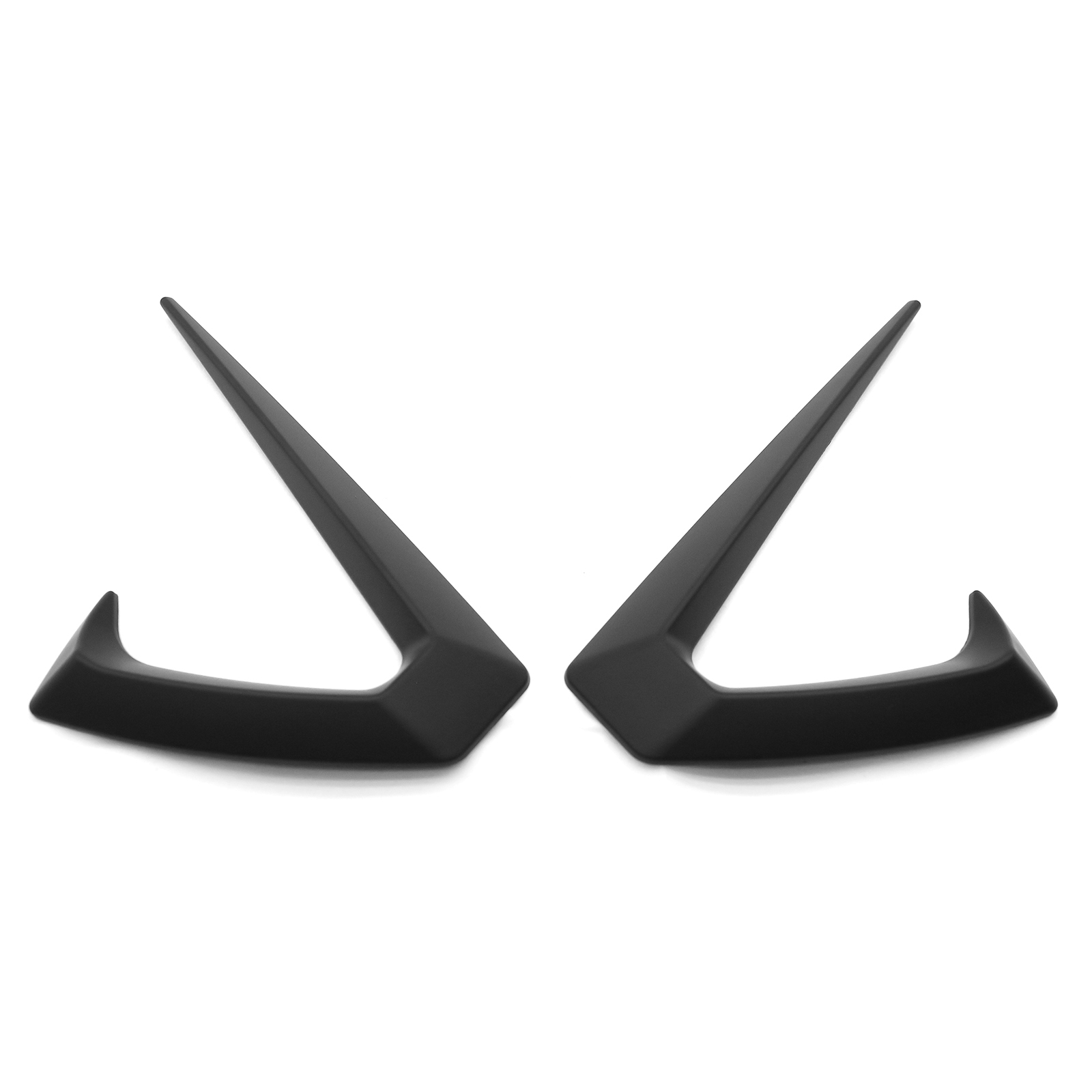 Ikon Motorsports Side Fender Trim Compatible with 2025-2026 Tesla Model Y Juniper, IKON Style Vent Molding Cover ABS Plastic Air Flow Intake Decor 2PC Matte Black Garnish Spoiler Fin