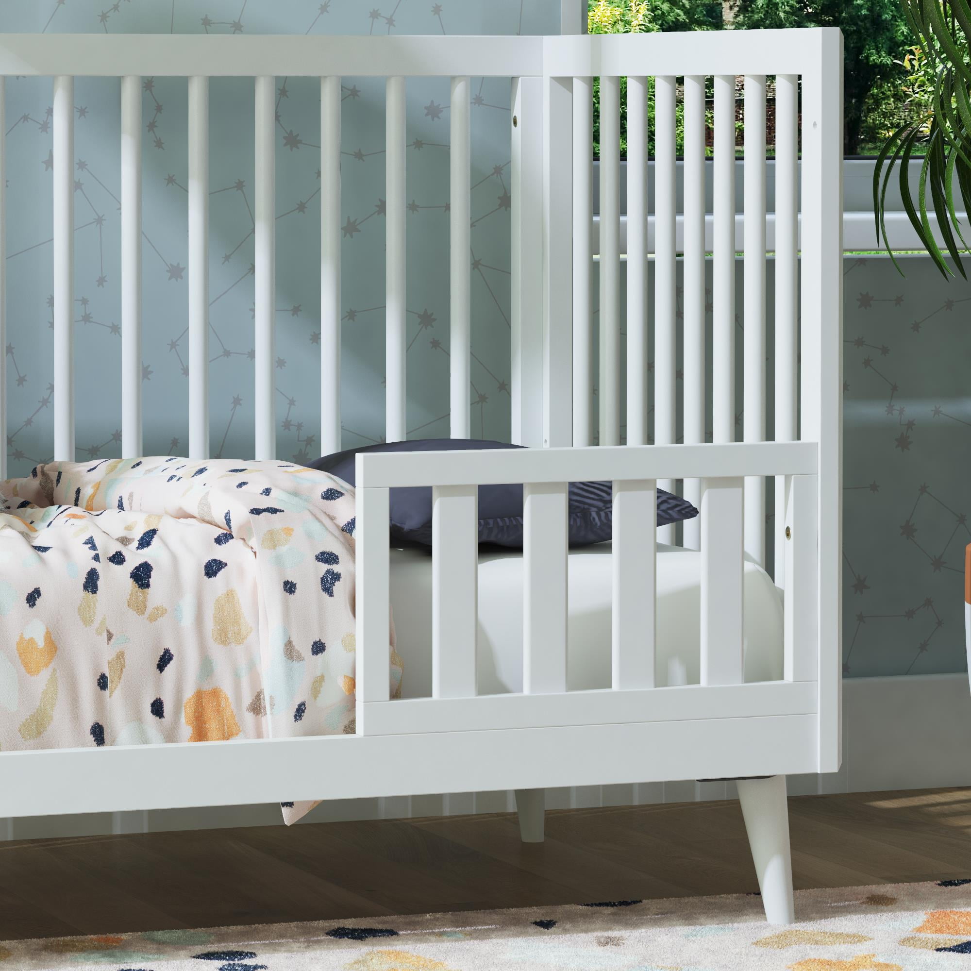 Novogratz Harper Baby Toddler Guardrail for Convertible Crib, White