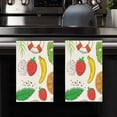 thumbnail image 2 of YladaFaie 2 Pcs Fruit Pattern Kitchen Towels Decorative Dish Towels Fruit Pattern Hand Towels Tea Towels Absorbent Kitchen Cloths for Kitchen Bathroom Decor Housewarming Gifts 16 x 24 Inch, 2 of 7