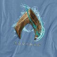 thumbnail image 2 of Aquaman Movie Water Shield Women's T Shirt, Carolina Blue, 2X-Large, 2 of 6
