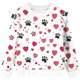 thumbnail image 4 of Vestido de verano para niña con estampado de flores de Pascua, manga corta, bolsillos con volantes y cuello redondo, top de poliéster, 4 of 5