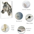 thumbnail image 2 of ZHONGYUTONG Zebra Canvas Wall Art Black and White Zebra Picture Prints African Animal Paintings Wall Decor for Kids Room Nursery Framed (16.00" x 24.00"), 2 of 5
