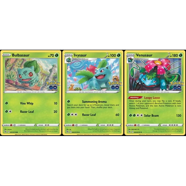 Lote de cartas Pokémon Venusaur 003/078 Foil Evolution Ivysaur