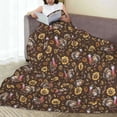 thumbnail image 6 of Honeii Turkey Sunflower Harvest Print Fleece Blanket - Throw Blanket for Bed, Sofa, Couch, Camping, and Travel , Microplush Ultra Soft Warm Blanket-80"x60", 6 of 7