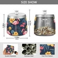 thumbnail image 2 of Yayeee Ashtray with Lid for Cigarette Smokeless Stainless Steel Home Ash Holder, Red Floral Flamingo, 2 of 7
