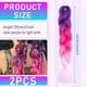 thumbnail image 3 of Extensiones de cabello trenzado de morado a rojo claro, peluca sintética de color trenzado, peluca con trenzas para mujeres y niñas, con pelo falso., 3 of 6