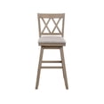 thumbnail image 3 of Trent Home Wood Bar Stool Chair in Beige With Rotating Square Seat & Footrest, 3 of 5