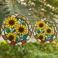 thumbnail image 3 of Lotusprinthandmade Floral Stained Glass Suncatcher for Window Hanging Cir9.8in, Floral Window Decor, Colorful Glass Art Gift, 3 of 4