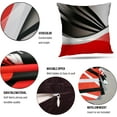 thumbnail image 6 of Black and Gray Throw Pillows Covers 18x18 Pillow Covers Set of 2 Red and Gray Modern Art Home Decoration Throw Pillows Cases for Couch Bed Floor Porch Patio Gallary SOFE, 6 of 6
