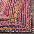 thumbnail image 3 of Safavieh Cape Cod Collection CAP202A Handmade Boho Braided Jute & Cotton Runner, 2'3" x 8' , Red / Multi, 3 of 4