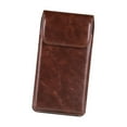 thumbnail image 4 of Riñonera para teléfono para personas mayores, funda para teléfono, billetera, riñonera para hombre Marrón, 4 of 9