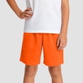 thumbnail image 7 of Tigivemen Boys Athletic Shorts Soccer Running Gym Shorts for Kids Teens Basketball Sweatshorts 4-5Y,Orange, 7 of 7