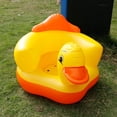 thumbnail image 2 of Sofá inflable básico para bebé con forma de pato amarillo grueso, asiento de aprendizaje para bebé, silla de comedor BB, juguete portátil con taburete, 2 of 3