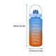 thumbnail image 3 of Botella de agua de 2L con marcador de tiempo motivacional | Tapa de bloqueo abatible a prueba de fugas | Plástico copoliéster libre de BPA | Boca ancha y paja desmontable | Garrafa deportiva de gran, 3 of 7