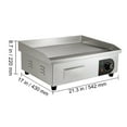 thumbnail image 4 of KFFKFF 21" Commercial Electric Griddle, 110V Stainless Steel Electric Flat Top Griddle with Adjustable Temperature Control 122°F-572°F, Non-Stick Plate, Countertop Griddle 1600W, 4 of 9