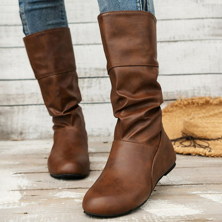 GHSOHS Cowboy Boots for Women Wide Boots for Women Mid Calf Boots