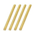 thumbnail image 1 of Uxcell 4Pack M6x80mm Fully Threaded Rod, Brass Right Hand All Thread Screw Studs for Furniture Assembly Fastening, 1mm Pitch, 1 of 6
