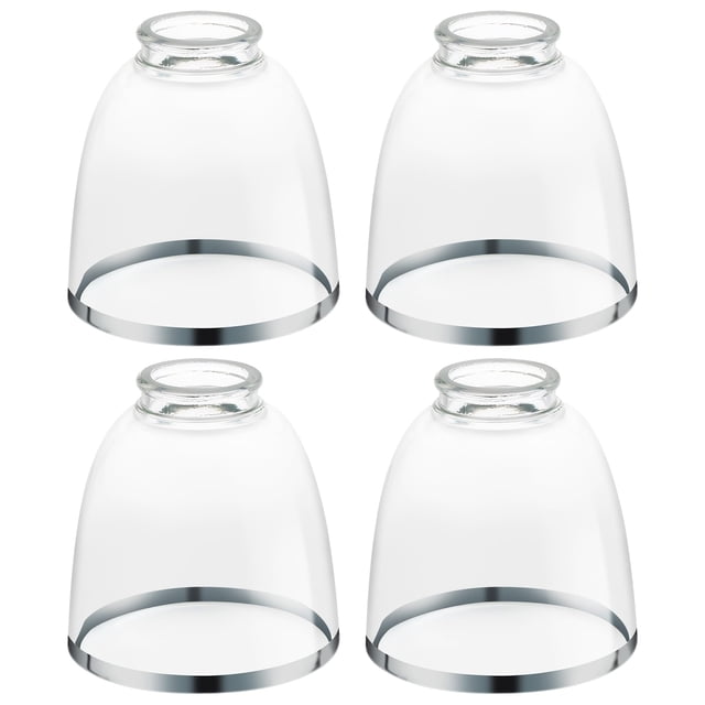 Reemplazos de pantalla de vidrio Eidonta, paquete de 4 unidades, 12,5 cm de alto y 12 cm de profundidad, transparente