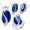 bleu, variante sur Funie Mode Femmes Arc-en-Ciel Faux Topaze Pendentif Boucles d'Oreilles Bague Ensemble de Bijoux