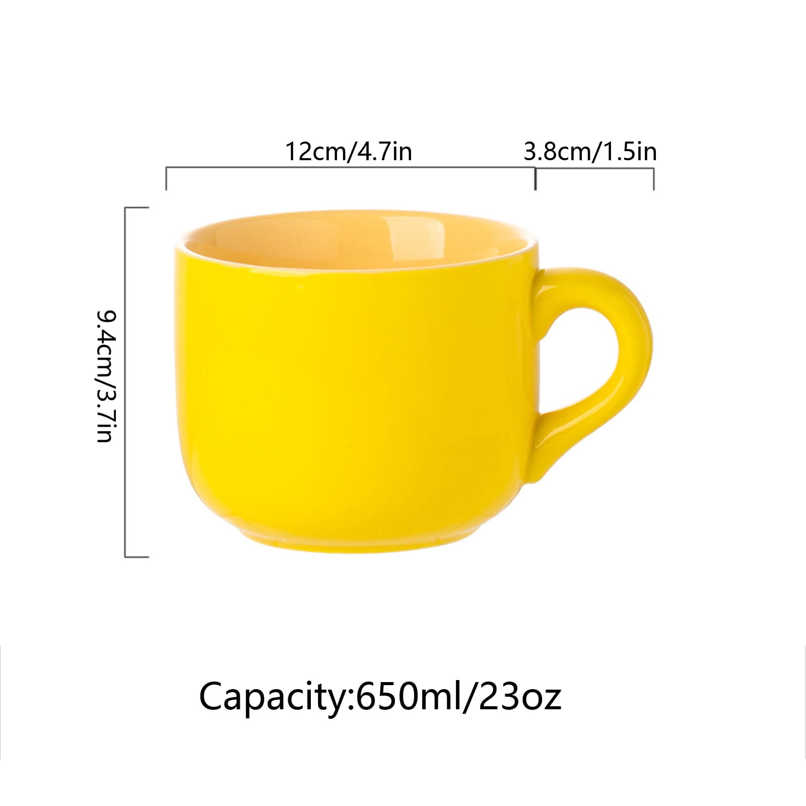 650ml Ceramic Solid Color Mug,Porcelain Tea Cup,Cup With Handle For Tea Espresso Latte