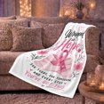 thumbnail image 6 of Breast Cancer Awareness Hope Ribbon Wrapped Pink Scarf, Cozy Friendship Quote Scene, Warm Flannel Blanket for Living Room and Reading Nook, Art Lovers Friendship Gift, Artistic Home Decor, 6 of 9