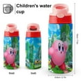 thumbnail image 2 of Kids Water Bottle with Straw - Kirby 16.9 Oz Stainless Steel Travel Cup Vacuum Insulated Water Bottles for Boys Girls, 2 of 7