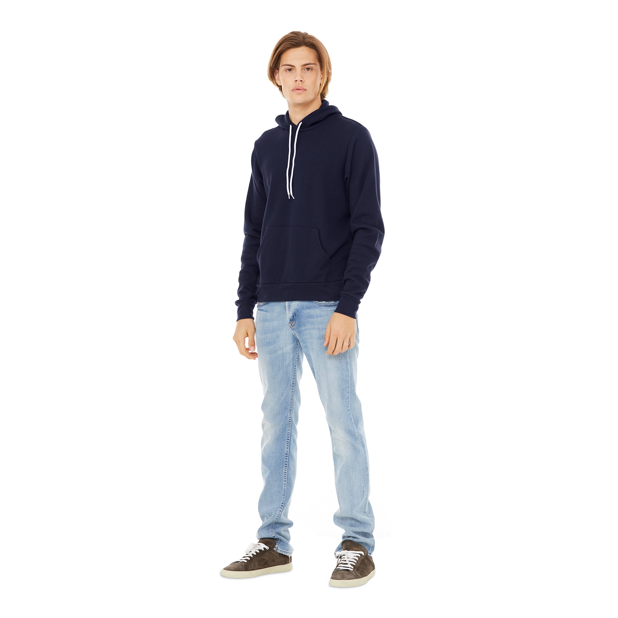 BELLA+CANVAS Adult Unisex Fleece Pullover Hoodie for Crafting, Navy, Medium