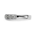 thumbnail image 3 of Solid 14K White Gold Diamond Wedding Band Ring Size 6.5 (.102 cttw.), 3 of 8