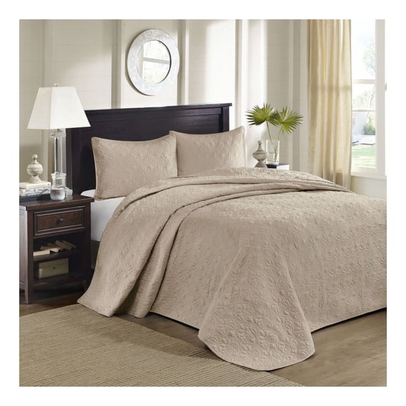 Reversible Quilt Set King Cal King - 3 Piece Patterned Quilting Cotton Bedding Set with Shams - Lightweight Summer Bedspread for All Seasons