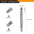 thumbnail image 2 of Uxcell 2pcs Magnetic Double Ended Screwdriver Bit 6mm PH2/SL6 2.56" Length 1/4" Hex Shank S2 Steel Phillips Cross Slotted Flat Screw Driver Bit, 2 of 8