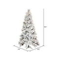 thumbnail image 3 of Vickerman 7.5' x 49" Flocked Atka Slim Artificial Christmas Tree, Warm White LED lights., 3 of 6