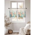 thumbnail image 3 of Summer Ocean Sheer Curtains 45 Inch Length 2 Panels for Living Room, Watercolor Coastal Coral Shell Seaweed Beige Voile Kitchen Curtain Set, Luxury Privacy Drapes Window Treatment for Bedroom, 3 of 7