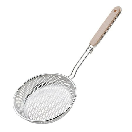 

HLONK 1pc Stainless Steel Colander with Long Handle Filter Spoon Kitchen Gadget