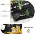 thumbnail image 6 of 3'x5' Rug for Living Room Bedroom, Vintage Sunflower Washable Area Rugs Non-Slip Carpet Mats, Yellow Flowers Retro Art Black White Plaid Indoor Low Pile Area Rug Runner for Kitchen, Mudroom, 6 of 8