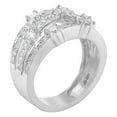 thumbnail image 3 of 14k White Gold 1.25ct TDW Round Cut Diamond Three Row Ring (H-I,SI2-I1), 3 of 4