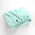 thumbnail image 6 of 500 Thread Count 100% Egyptian Cotton 3-Piece Fitted Sheet ( 1 Fitted Sheet + 2 Pillow Covers) 18 Inches Deep Pocket Size Twin Color Aqua Blue Solid, 6 of 6