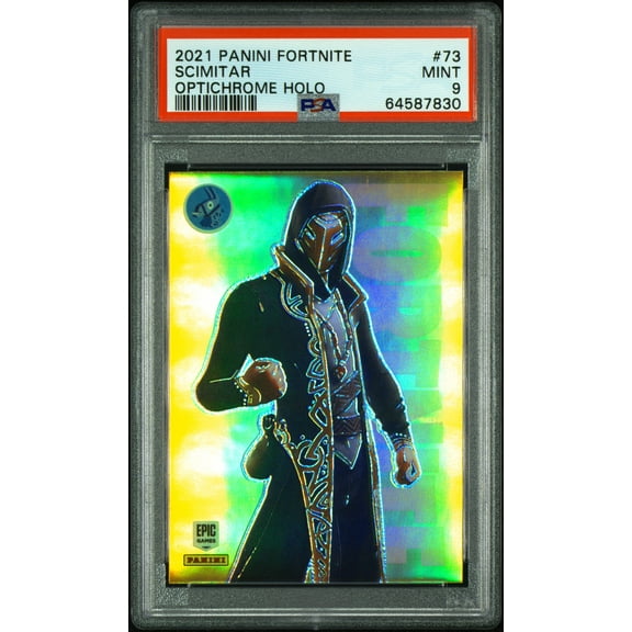 Scimitar Optichrome Holo 2021 Panini Fortnite Series 3 Card #73 PSA 9 Mint