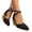 Black, variant on Close Toe Mesh Wedge Sandals for Women Breathable Platform Pumps Elegant Ankle Strap Heels Dress Shoes for Weddings Beige Size 7.5