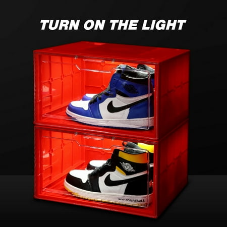 

STAFIH Magnetic Drop Side Shoe Box w/ Sensor LED Light