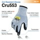 thumbnail image 2 of Guantes resistentes a cortes DEX FIT Nivel 5 Cru553-3D-Ajuste cómodo Agarre firme Delgado y liviano Compatible con pantalla táctil Durable Transpirable Lavable a máquina; Azul S (7) 1 par, 2 of 7