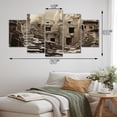 thumbnail image 4 of Designart "Cliffside Abodes" Landscapes Metal Wall Décor Set, 4 of 5