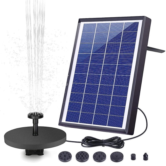 6.0w Solar Fountain Water Pump 500lph Pool Water Pump With 6 Nozzles_Perfect Gift