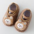 thumbnail image 2 of WERYOUNG Boys Girls Baby Socks Shoes Toddler Shoes Floor Socks Shoes Cartoon Bear Outwear, Coffee, 2-3 Years, 2 of 5