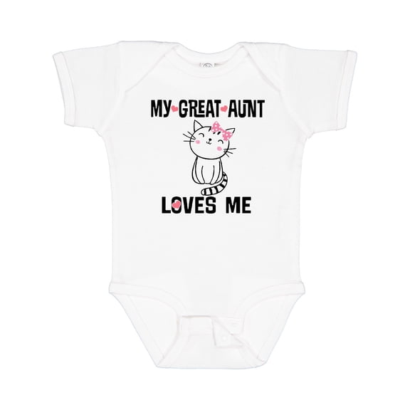 Inktastic My Great Aunt Loves Me Kitty Cat Girls Baby Bodysuit