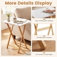 thumbnail image 5 of ELLEGNT 2 PCS Bamboo Folding Snack Tables - Space-Saving TV Tray Tables for Bedroom, Living Room, or Small Apartment, 5 of 9